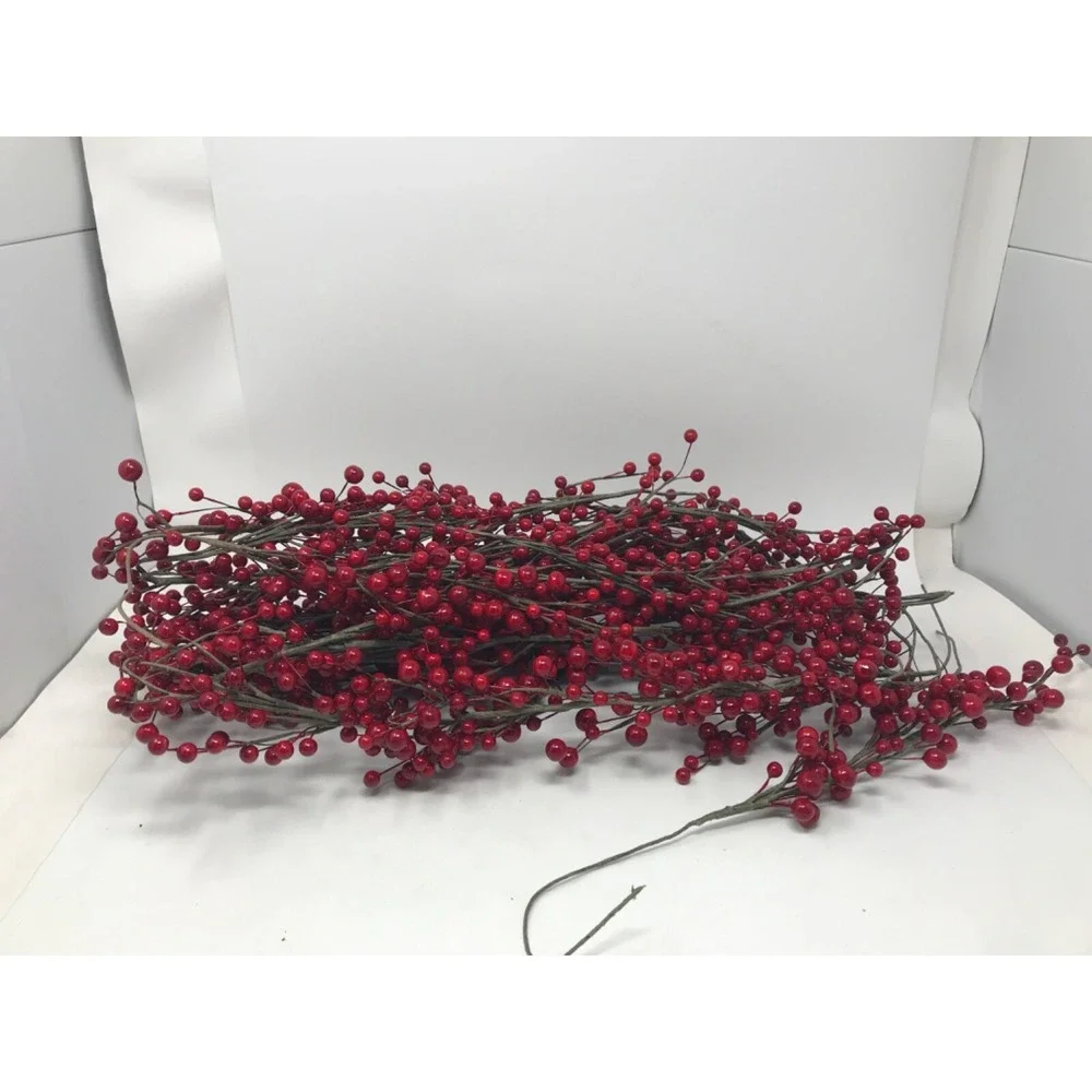 Allstate Pip Berry Garland Red 12ft Christmas Holiday Decoration Plastic K1 LP